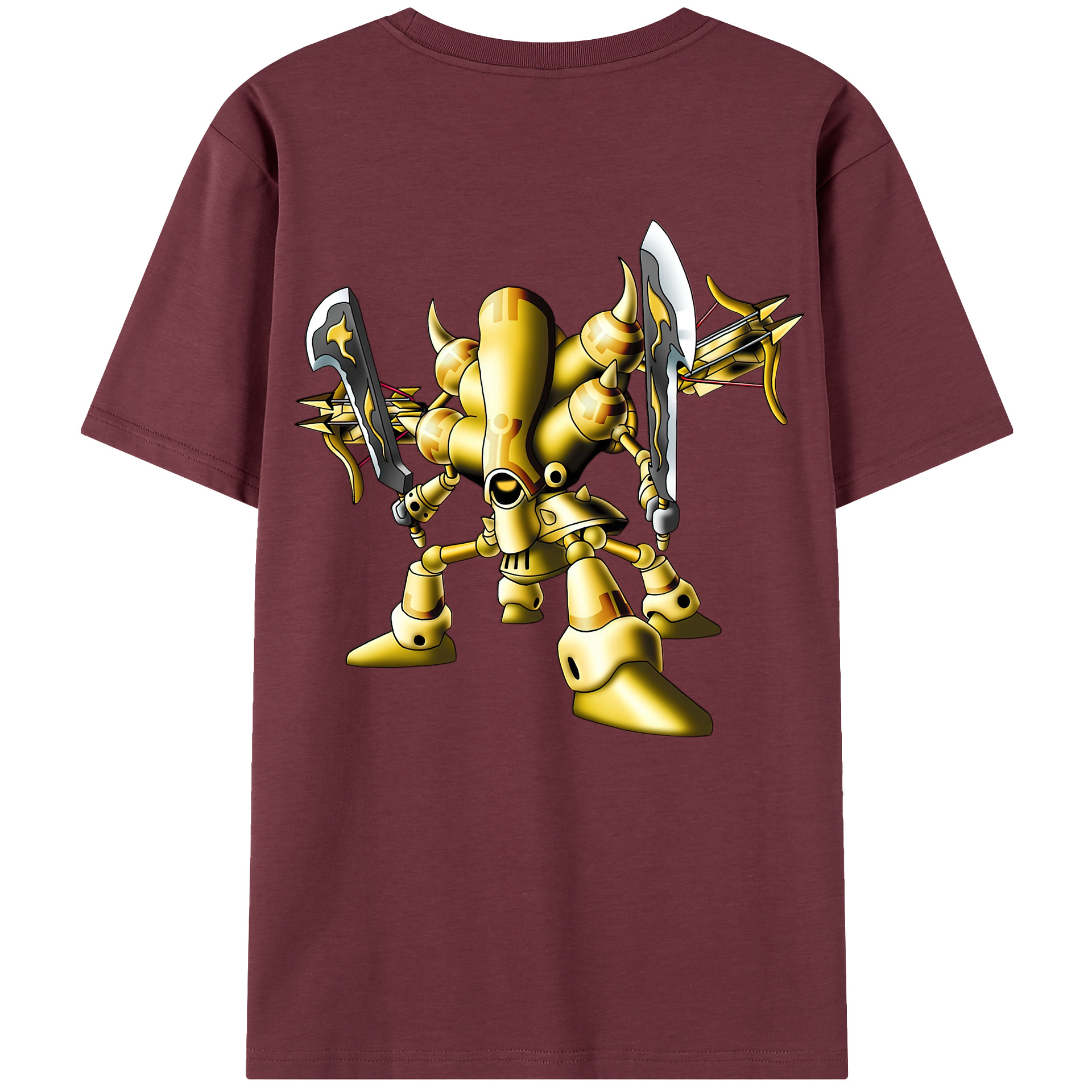 （画像用） ドラゴンクエスト Doragon Kuesuto Dragon Quest 綿100％半袖Tシャツ（背面プリント）